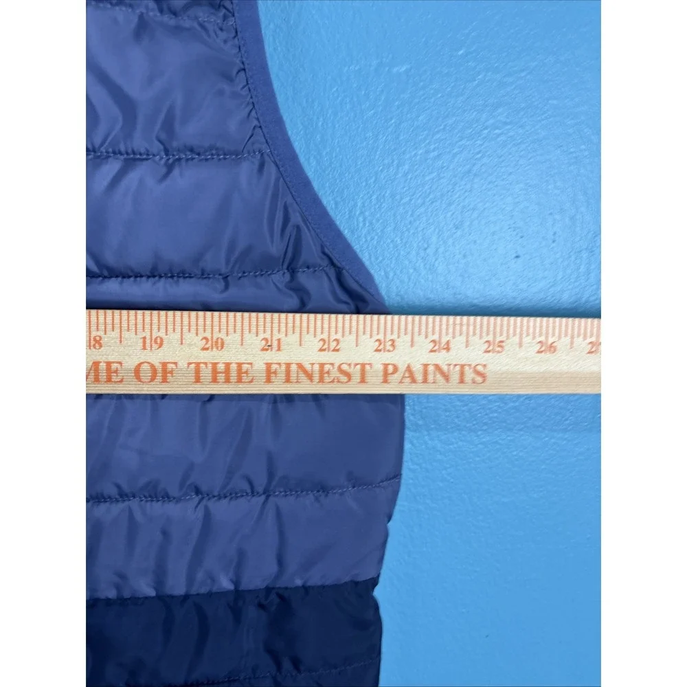 Simply Southern Puffer Vest Size XL Blue Colorblock Preppy Old Money